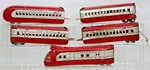1930 Vintage Rare Red Marx M10000 Tin Union Pacific Passenger Train Set 1:48. Fixed Price $199.99.