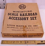 Marx Miniature Scale Railroad Accessory Set 1136 Boxed. Fixed Price $34.99.