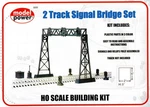 Model Power 419 Ho 2 Track Railroad Signal Bridge Set Kit. Fixed Price $14.99.