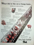 Original Railroad & Trains Ads: What Life Is Look Like On Troop Train.... Fixed Price $19.95.