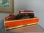 Lionel Gauge Fire Engine Co # 1 Flatcar & Tractor Trailer. Fixed Price $129.68.