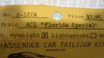 Tomar Industries Passenger Car Tailsign Kit. Fixed Price $6.95.