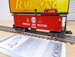 Mth-railking 3RAIL Ga #30-7736 Norfolk & Western Lighted Woodside Caboose Mib. Fixed Price $34.99.