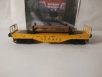 Lionel 6111 Log Car Yellow 3 Stained Load. Fixed Price $12.79.