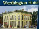 Worthington Hotel W/light Scale Plastic Kit Walthers 933-3609 Gold Ribbon New. Fixed Price $54.95.