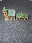 Vollmer 21072 20990 Scale German Fire Station/ Brigade + Garage Assembled. Fixed Price $59.99.