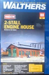 Walthers #933-3007 2-STALL Engine House Kit Plastic (ho Scale) 1:87TH. Fixed Price $41.98.