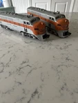 Lionel Western Pacific Gauge Diesel Locomotive Orange Original 2355. Fixed Price $500.00.