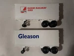 Lionel Piggy Back Trailer Vans (set Of 2) Fits 3460 6430 Flatcars & Others. Fixed Price $9.99.
