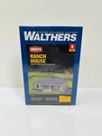 Scale Walthers Cornerstone 933-3838 Brick Ranch House Building Train Kit Nib. Fixed Price $21.90.