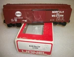 Lionel Rare 9704 Norfolk & Western Boxcar Double Metal Doorguides 9200 Mint Ob. Fixed Price $285.00.