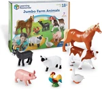Jumbo Farm Animals - Horse Cow Sheep Chicken Goat Figurines, Barn Toys, Fine Mot. Fixed Price $46.99.
