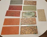 11 Rare Faller Textured Cardboard Stone, Roof, And Decorating Sheets 5520 &. Fixed Price $39.99.