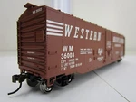 Ho Gauge-bachmann "silver Series" Western Maryland 50' Plug Door Box Car. Fixed Price $27.99.