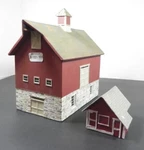 Ho Building Ertl Collectibles Gable Barn W Out Bldg Assembled Decorated... Heavy. Fixed Price $73.95.