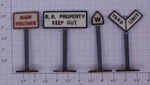 Acme 1001-PSET Misc Plastic Railroad Signs (bag Of 4). Fixed Price $5.00.