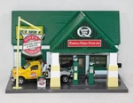 Menards Dave's Garage Towing Tires Tuneups Gauge Assembled Lighted Figrs C8. Fixed Price $69.95.