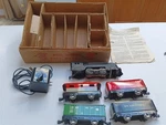 Louis Marx O-27 Electric Train Set Locomotive Cars Tracks Transformer. Fixed Price $250.00.