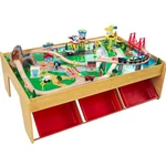 Kidkraft Waterfall Mountain Wooden Train Set Table With 120 Pieces, 3 Storage. Fixed Price $213.01.