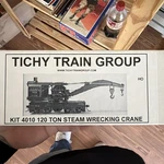 Tichy Train Group 4010 Model Railroad 120 Ton Steam Wrecking Crane Ho Scale Kit. Fixed Price $24.00.
