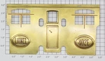 Lionel 402E-2 #402E Brass Door And Number Plate Insert With Red Detailing. Fixed Price $25.00.