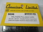 American Limited 9696 Diaphragms Walthers Pullman Cars Black Pair Ho Scale. Fixed Price $38.95.