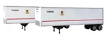 Walthers Scenemaster Ho 40' Trailmobile Trailer 2-PACK Assembled Us Pos 949-2517. Fixed Price $38.98.
