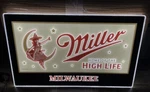 Miller High Life Beer Girl Moon Stars Light Up Led Sign Milwaukee Bar New. Fixed Price $359.99.