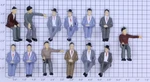 Acme 22-1122 Seated Male Figure Assortment (bag Of 13). Fixed Price $25.00.