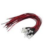 20PCS Pre Wired 5MM Bright White Led Lamp Light Set 12V 18V For Train Layout. Fixed Price $14.97.