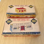 ZM154: Plasticville 1950'S Police Dept Kit HO78 & Post Office HO77 Scale 1/8. Fixed Price $53.73.