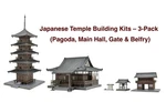 Scale Tomytec Japanese Temple Building Kits 3-PACK Nib Kyoto Diorama Structure. Fixed Price $168.00.