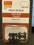 Micro-trains 005 02 000 HON3 Scale Arch Bar Trucks (890) Black. Fixed Price $15.95.