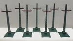 Lot Of 7 Lionel Prewar Standard Gauge #60 Green Telegraph Poles 8-3/4" Long. Fixed Price $139.99.