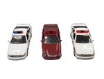 Lot Of 3 Vintage Road Champs Chevy Caprice Police Cars For Parts Restoration. Fixed Price $12.99.