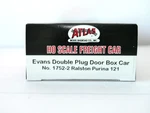 Ralston Purina Evans Double Plug Door Boxcar #121----HO Scale(atlas)model. Fixed Price $17.77.