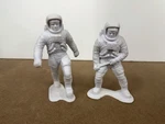 Lot Of 2 Louis Marx White Plastic 6" Apollo Astronaut Figures Vintage 1970. Fixed Price $11.24.