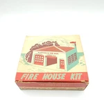 Vintage Plasticville Fire Station House Kit FH-4, Painted. Fixed Price $19.99.
