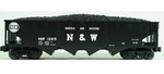 Mth Railking Norfolk & Western 4 Bay Hopper Car W/ Operating Coal Load 30-7525!. Fixed Price $45.00.