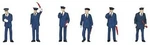 Kato Scale Figures - Station Staff 6 Awesome Detail! Ships Free!. Fixed Price $19.95.