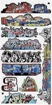 Blair Line 2263 Ho Scale Mega Set Modern Tagger Graffiti Decals #14. Fixed Price $6.99.