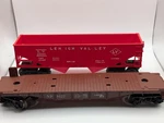 Lionel Lehigh Valley 6476 Hopper Car Red & Np 9122 Flat. Fixed Price $20.00.