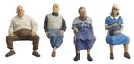Preiser 45122 Seated Travelers Figures #2 (set Of 4). Fixed Price $61.18.