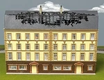 Vollmer 43785 Ho Scale -story Office. Block With Fire Damaged Roof.. Fixed Price $105.00.