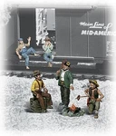 Woodland Hobos - Scale Model Railroad Figure #A1860. Fixed Price $16.66.