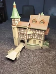 Faller 130385 Ho Scale Medieval Construction With Drawbridge. Fixed Price $129.99.
