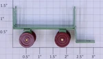 American Flyer XA9638 Metal Green Baggage Cart W/ Red Wheels. Fixed Price $20.00.