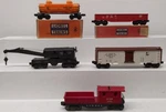 Lionel Vintage Assorted Freight Cars #6465/6462/6460/6119/36621 (5). Fixed Price $74.99.
