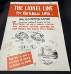 1945 Lionel Christmas Model Train Catalog Reprint. Fixed Price $9.95.