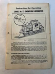 Lionel Instruction & Operating Sheet #53 Snowplow Locomotive - Gauge 1957. Fixed Price $16.99.